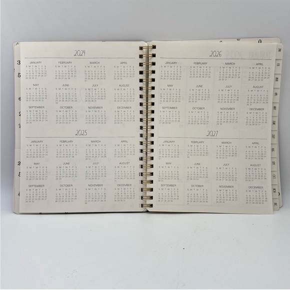 Rae Dunn 2025 Planner 12 month Planner Journal Soft Leather Cover Black - Picture 4 of 11